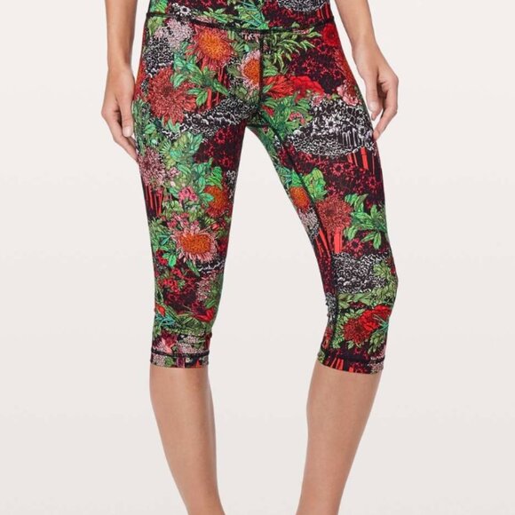 Lululemon Wunder Under Hi-Rise 1/2 Tight 17" Zen Garden Multi - Picture 2 of 5